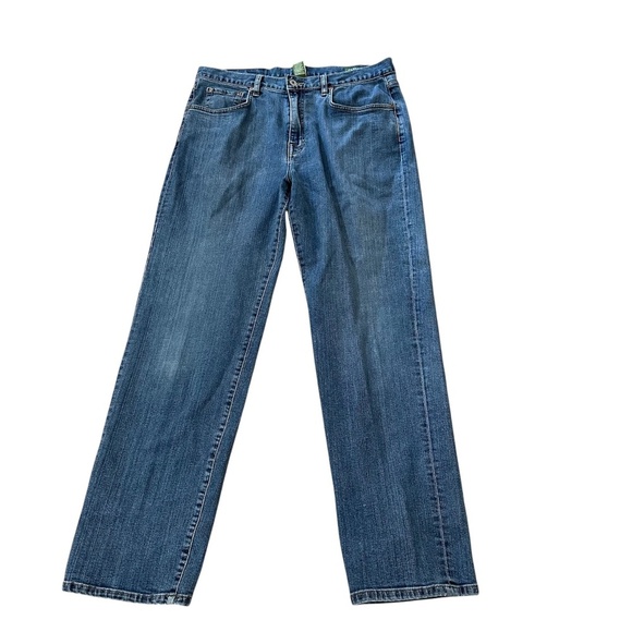 Orvis Men’s Montana Morning Vintage Medium Wash Denim Blue Jeans Sz 35/32 GUC - Picture 1 of 9
